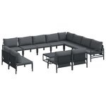 vidaXL Ensemble de canapé de jardin 13 Pièces Anthracite Acier