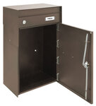 Boîte à colis en acier  Bigpack EP2018  courrier et colis 42 x 30 x 19 cm  Marron