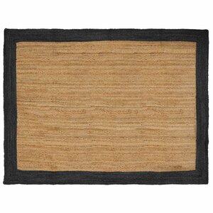 vidaXL Tapis de surface Gris foncé 160 x 230 cm Jute