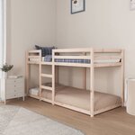 vidaXL Lit superposé sans matelas 90x200 cm bois de pin massif