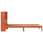 vidaXL Lit bibliothèque sans matelas cire marron 100x200 cm pin massif
