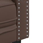 vidaXL Canapé à 2 places Chesterfield marron similicuir