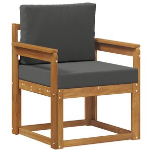 vidaXL Canapé d’extérieur Bois d'acacia massif et polyester Naturel