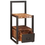 vidaXL Porte-vêtements multicolore 40x40x90 cm bois solide récupéré