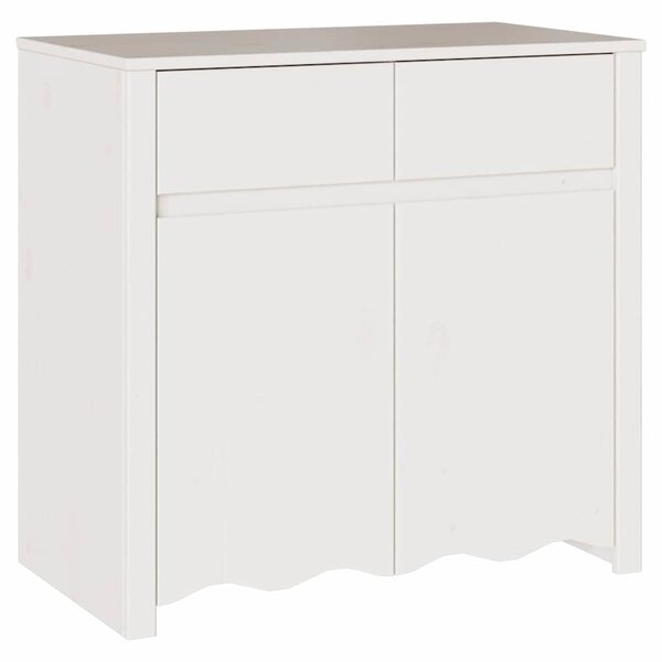 vidaXL Buffet Drammen Blanc 79 x 43 x 75.5 cm Bois de pin massif