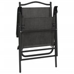 vidaXL Chaises de jardin pliables lot de 2 en acier et textilène