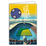 Carte FOOTBALL avec Enveloppe 12x17 5cm Pour sportif sportive footballeur footballeuse champion ou supporter d'une équipe - Collection Passion Sports des Jeux Olympiques - Fabriqué en France