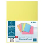 Paquet De 50 Chemises 1 Rabat Super 210 - 24x32cm - Canari - X 5 - Exacompta