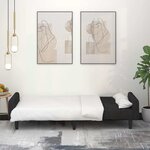 vidaXL Canapé-lit 2 places noir velours