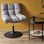 Fauteuil pivotant en tissu anton