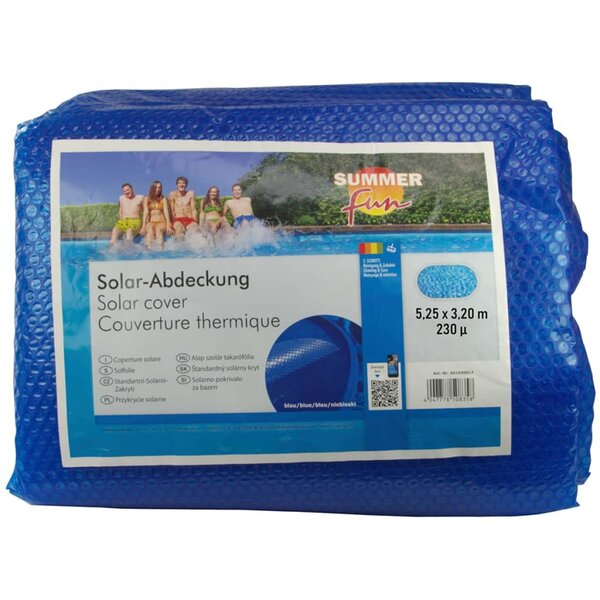 Summer Fun Couverture solaire de piscine d'été Ovale 525x320cm PE Bleu