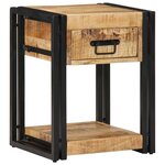 vidaXL Table de chevet 40x35x50 cm bois brut massif de manguier