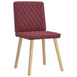 vidaXL Chaises à manger lot de 4 rouge bordeaux tissu