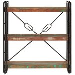 vidaXL Bibliothèque 3 niveaux 77x30x80 cm bois récupération massif/fer