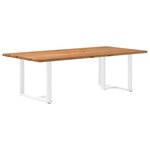 vidaXL Table à manger et bord naturel bois massif chêne rectangulaire