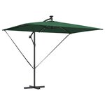 vidaXL Parasol banane à mât déporté Vert 294 x 200 x 254 cm