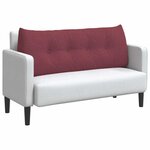 vidaXL Coussin de Dos Bordeaux 120 x 24 x 50 cm tissu