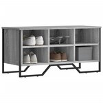 vidaXL Armoire à chaussures sonoma gris 90x38x45 5cm bois d'ingénierie