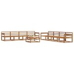 vidaXL Ensemble de canapés d'extérieur 9 Pièces Naturel