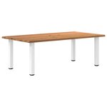 vidaXL Table à manger et bord naturel bois massif chêne rectangulaire