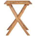 vidaXL Table à dîner pliable de jardin 90x60x75 cm Bois de teck solide