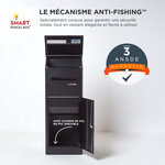 Boîte à colis Extra-Large Noir 1 porte Couvercle incliné Acier galvanisé SMART PARCEL BOX™