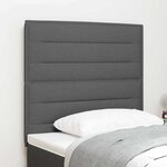 vidaXL Tête de lit LED avec des lumières à LED Gris foncé 100 cm tissu