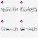 vidaXL Ensemble de canapés d'extérieur 10 pc Blanc et crème