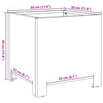 vidaXL Jardinières 2 Pièces vert olive 30x30x30 cm acier