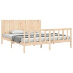 vidaXL Cadre de lit sans matelas bois massif de pin