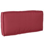 vidaXL Set de coussins de palette 2 Pièces Rouge bordeaux Tissu Oxford