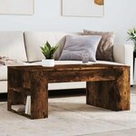 vidaXL Table basse chêne fumé 102x55x42 cm bois d'ingénierie