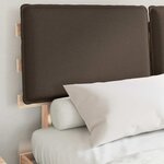 vidaXL Cadre de lit avec tête de lit rembourrée Taupe 140 x 190 cm
