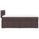 vidaXL Sommier à lattes de lit avec matelas Marron foncé 90x190 cm