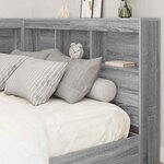 vidaXL Tête de lit de rangement Gris Sonoma 120 cm Bois d'ingénierie
