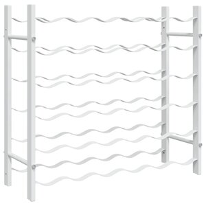 vidaXL Casier à bouteilles pour 36 bouteilles Blanc Métal