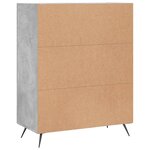 vidaXL Buffet gris béton 69 5x34x90 cm bois d'ingénierie