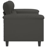 vidaXL Canapé à 2 places Gris foncé 140 cm Tissu microfibre