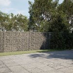 vidaXL Panier gabion avec couvercle 400x50x150 cm fer galvanisé