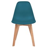 vidaXL Chaises à manger lot de 2 Turquoise Plastique