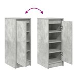 vidaXL Armoire à chaussures gris béton 29 5x34x76 cm bois d'ingénierie