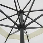 vidaXL Parasol de jardin avec base portable aluminium blanc