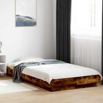 vidaXL Cadre de lit sans matelas chêne fumé 100x200 cm