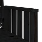 vidaXL Banc de jardin avec table 2 places noir bois massif de pin