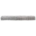 vidaXL Coussins de plancher de palette lot de 2 Coton Gris