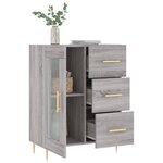vidaXL Buffet sonoma gris 69 5x34x90 cm bois d'ingénierie