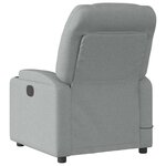 vidaXL Fauteuil de massage inclinable électrique gris clair tissu