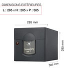 Boite aux lettres Soléa 1 porte Noir Sablé 2100 MS