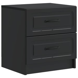 vidaXL Cabinet de chevet Noir 43 x 34 5 x 44 5 cm Bois d'ingénierie