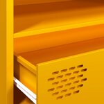 vidaXL Meuble TV jaune moutarde 202x39x43 5 cm acier laminé à froid